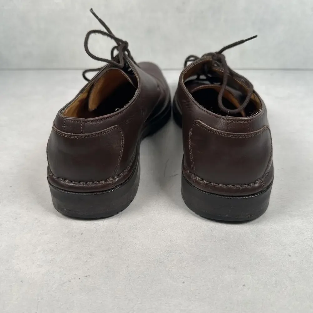 Bruno Magli Shoes Mens Size 9.5 Brown Leather Kobe Lace Up Casual Made In Italy
